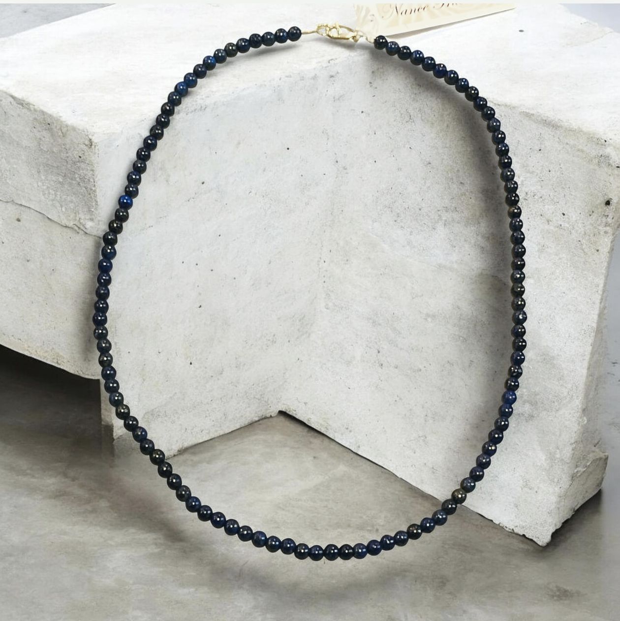 Trueworthy Necklace Small Round Smooth Lapis Strand