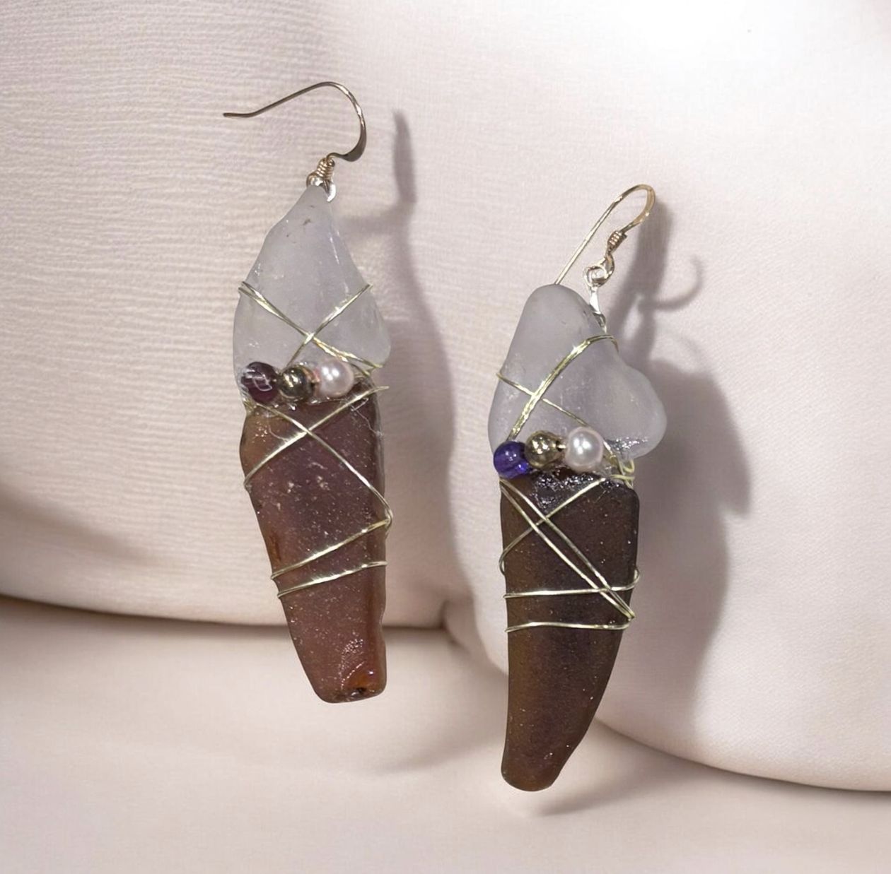 Cape Ann Earrings Mixed Color Brown