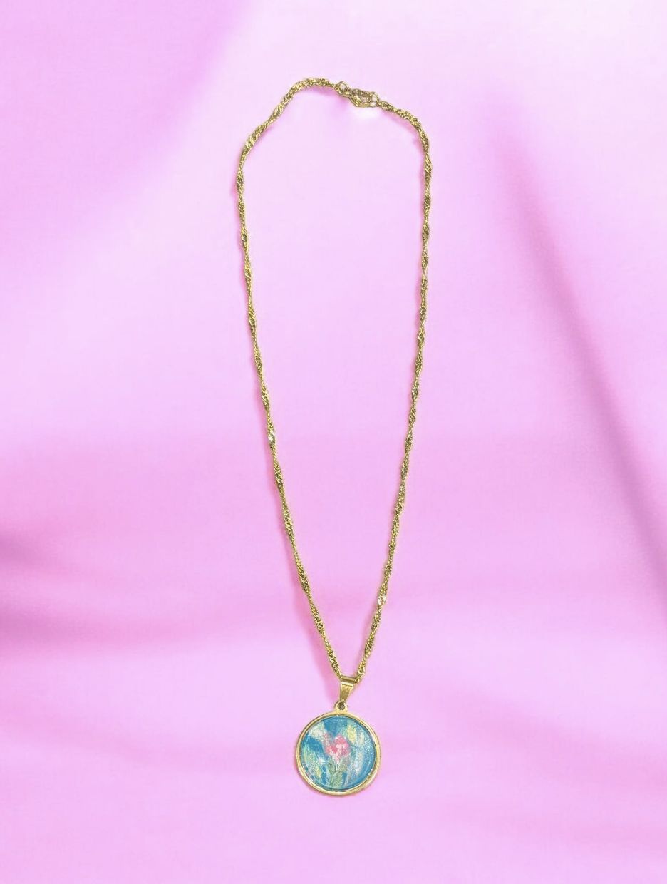 Stevenson Necklace Pink + Red Flowers