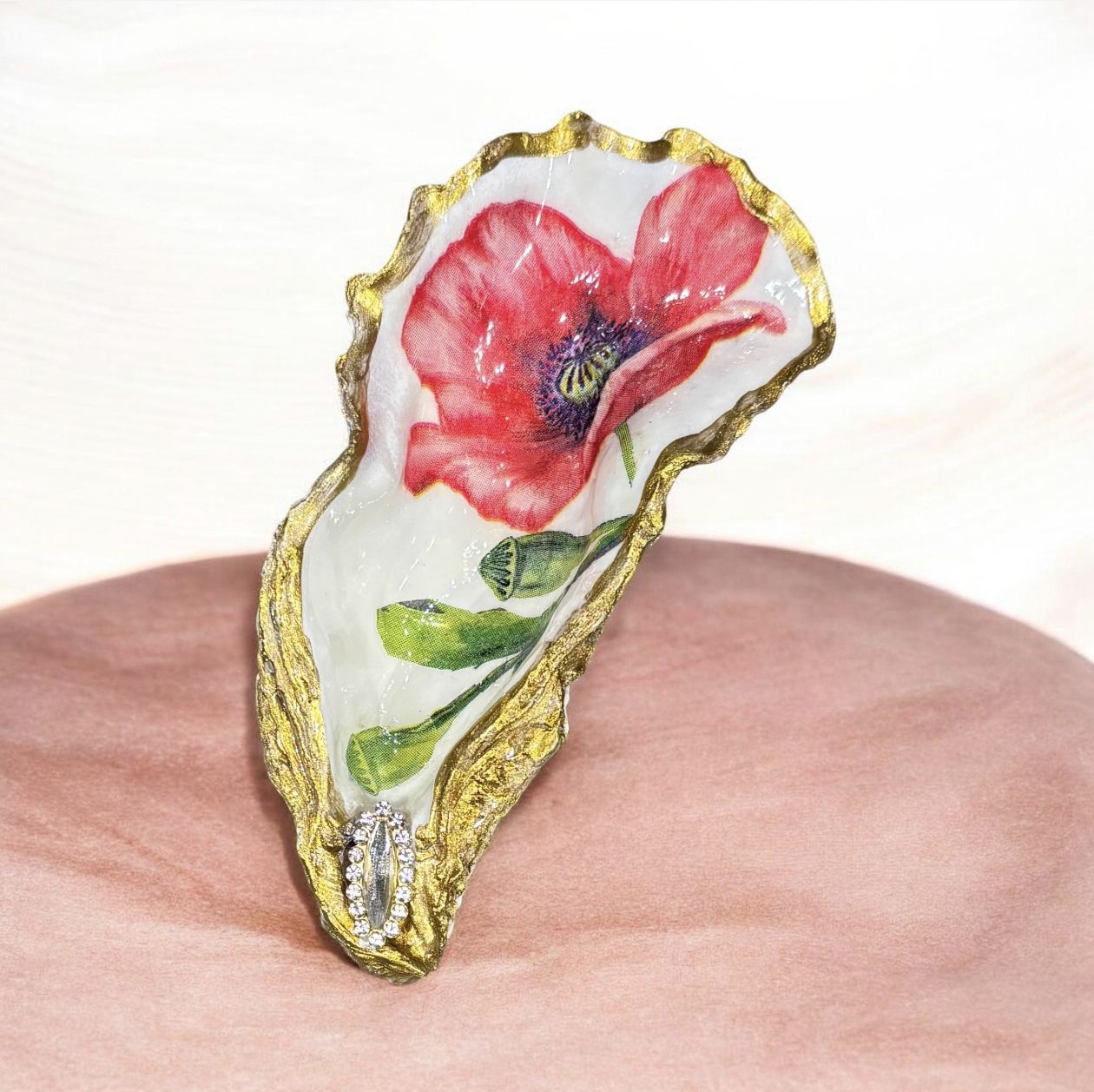 Wilson Oyster Shell Trinket Dish Poppy