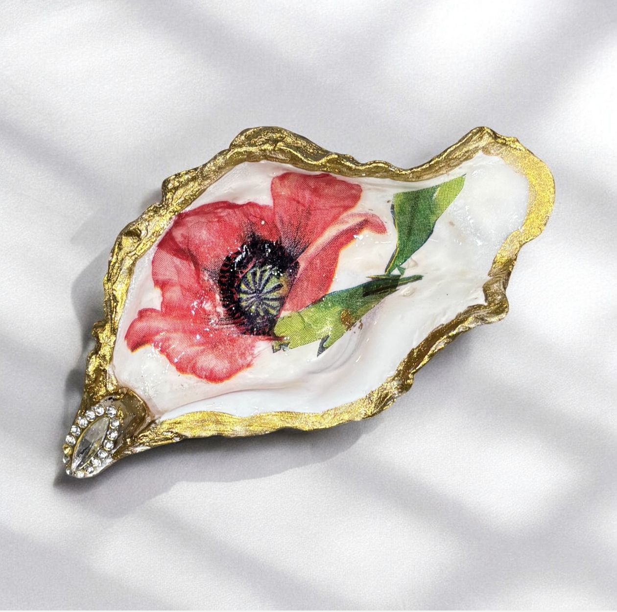 Wilson Oyster Shell  Trinket Dish Poppy 2
