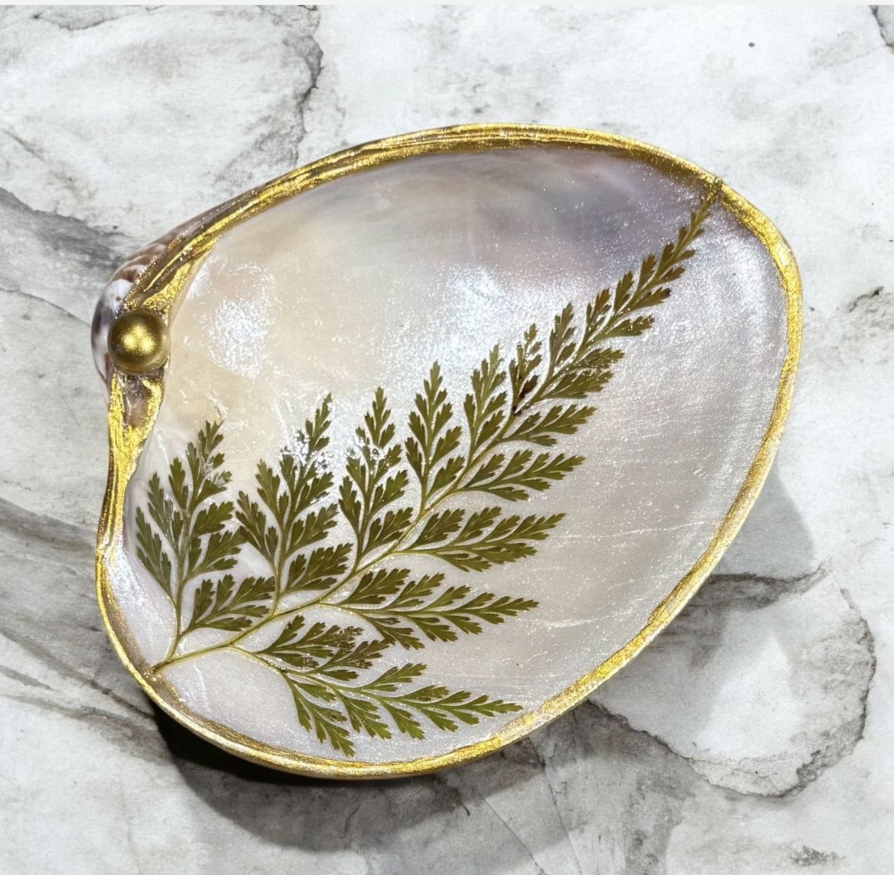 Wilson Clam Shell Trinket Dish Fern