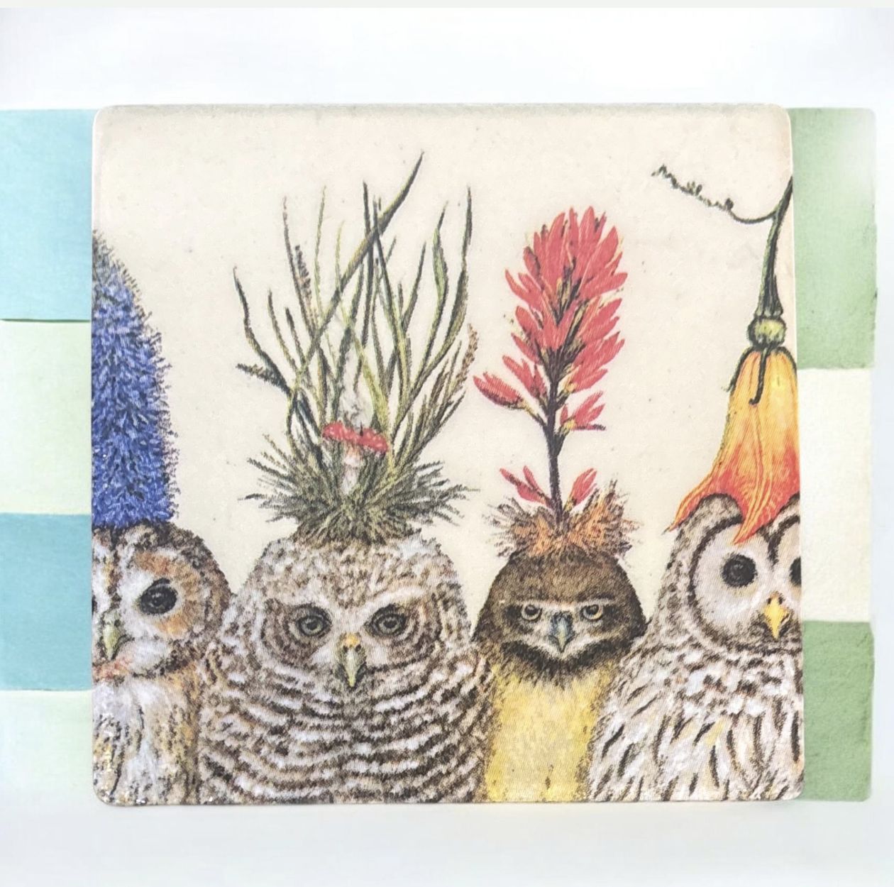 Wilson Coaster Set of 4 Owl with Hats