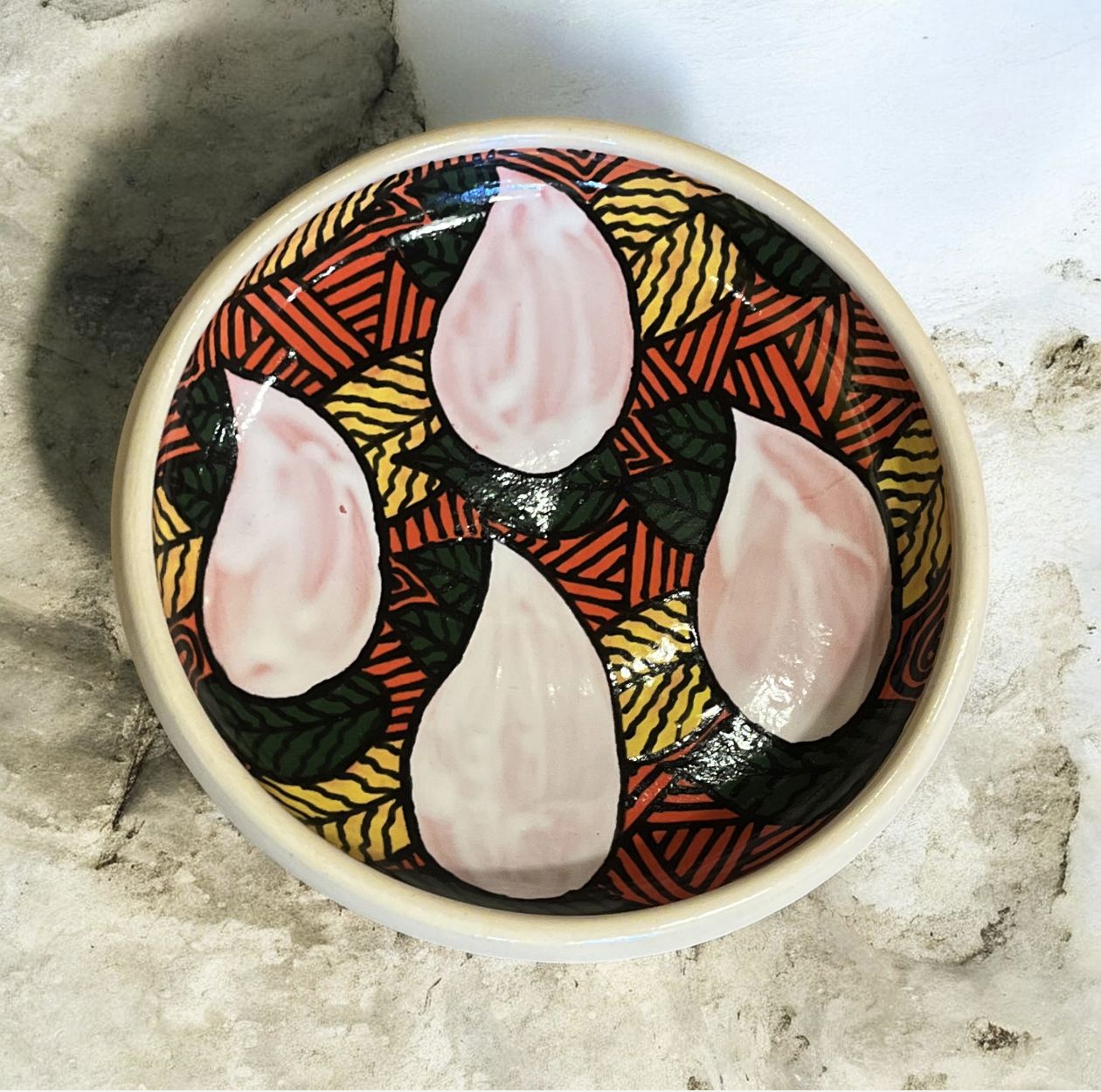 Okechukwu Serving Dish Multi Anakra Pattern 34