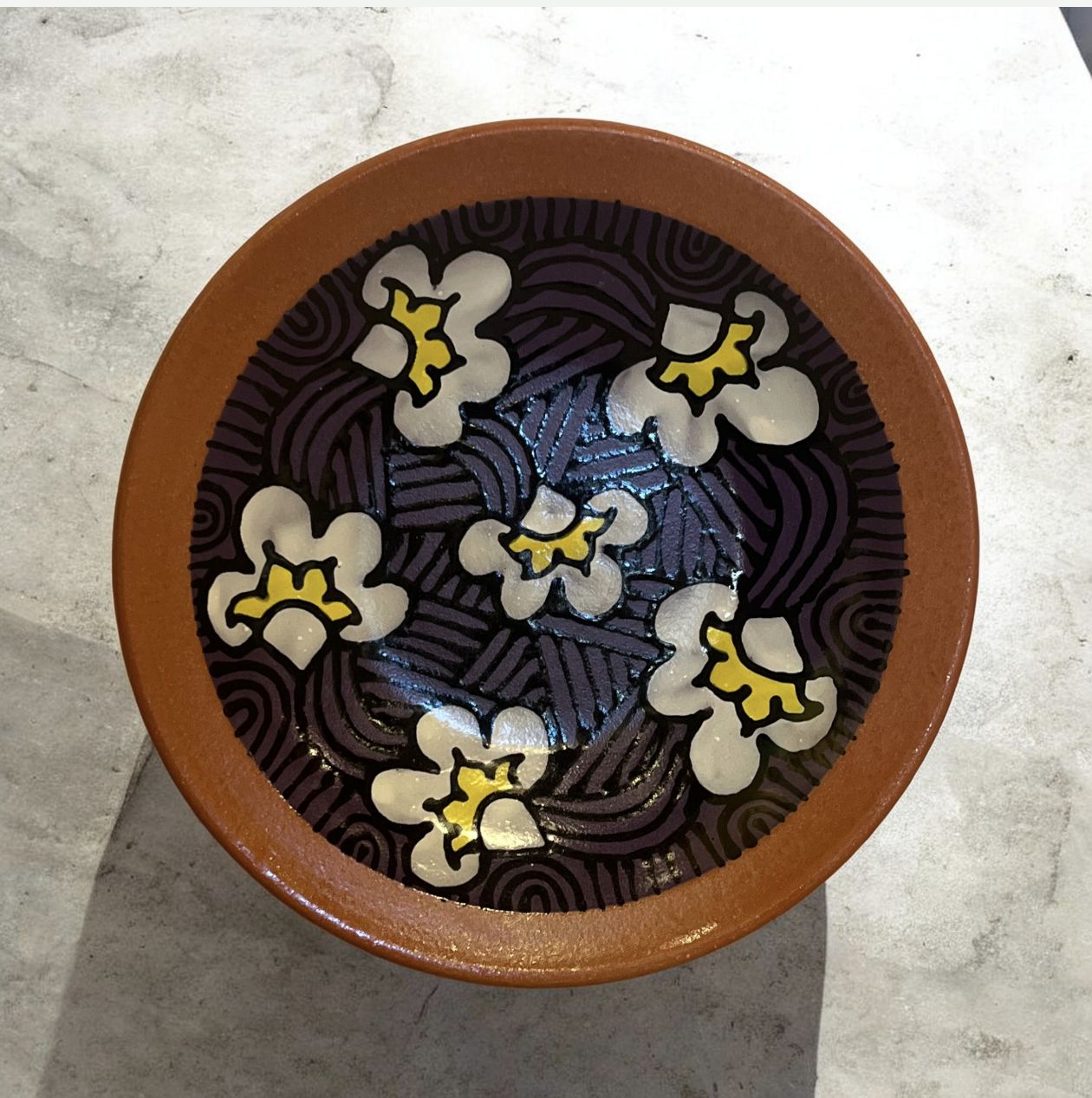 Okechukwu Dinner Plate Purple White 11