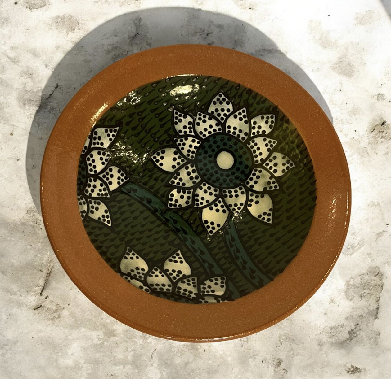 Okechukwu Dinner Plate Green White 9