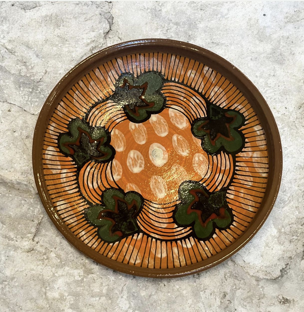 Okechukwu Plate Orange and Green 31