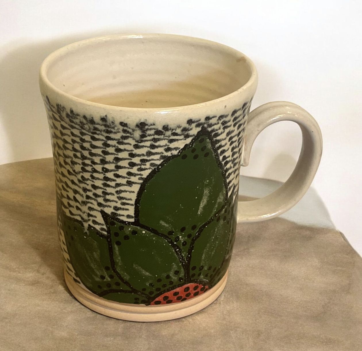 Okechukwu  Extra Large Mug Green and White 103