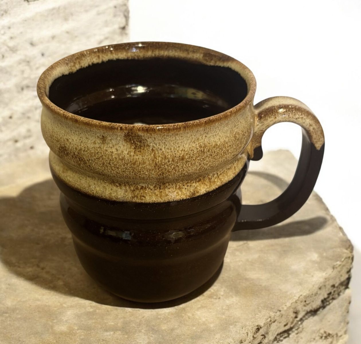 Okechukwu Large Mug Brown Drip Glaze 28