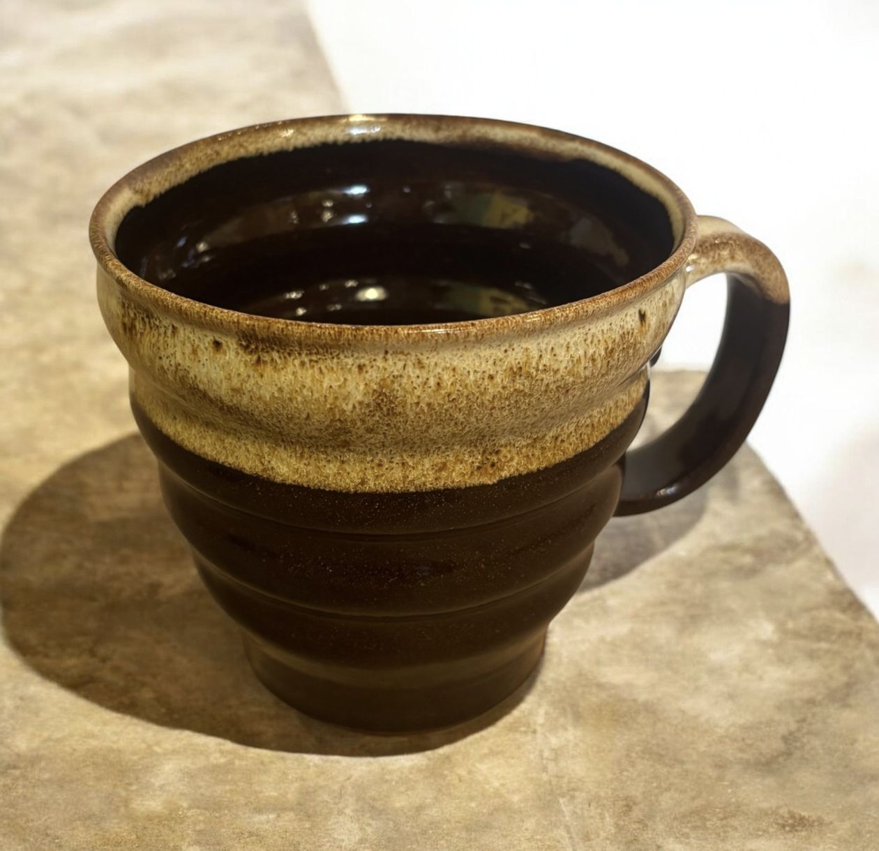 Okechukwu Large Mug Brown Drip Glaze 27