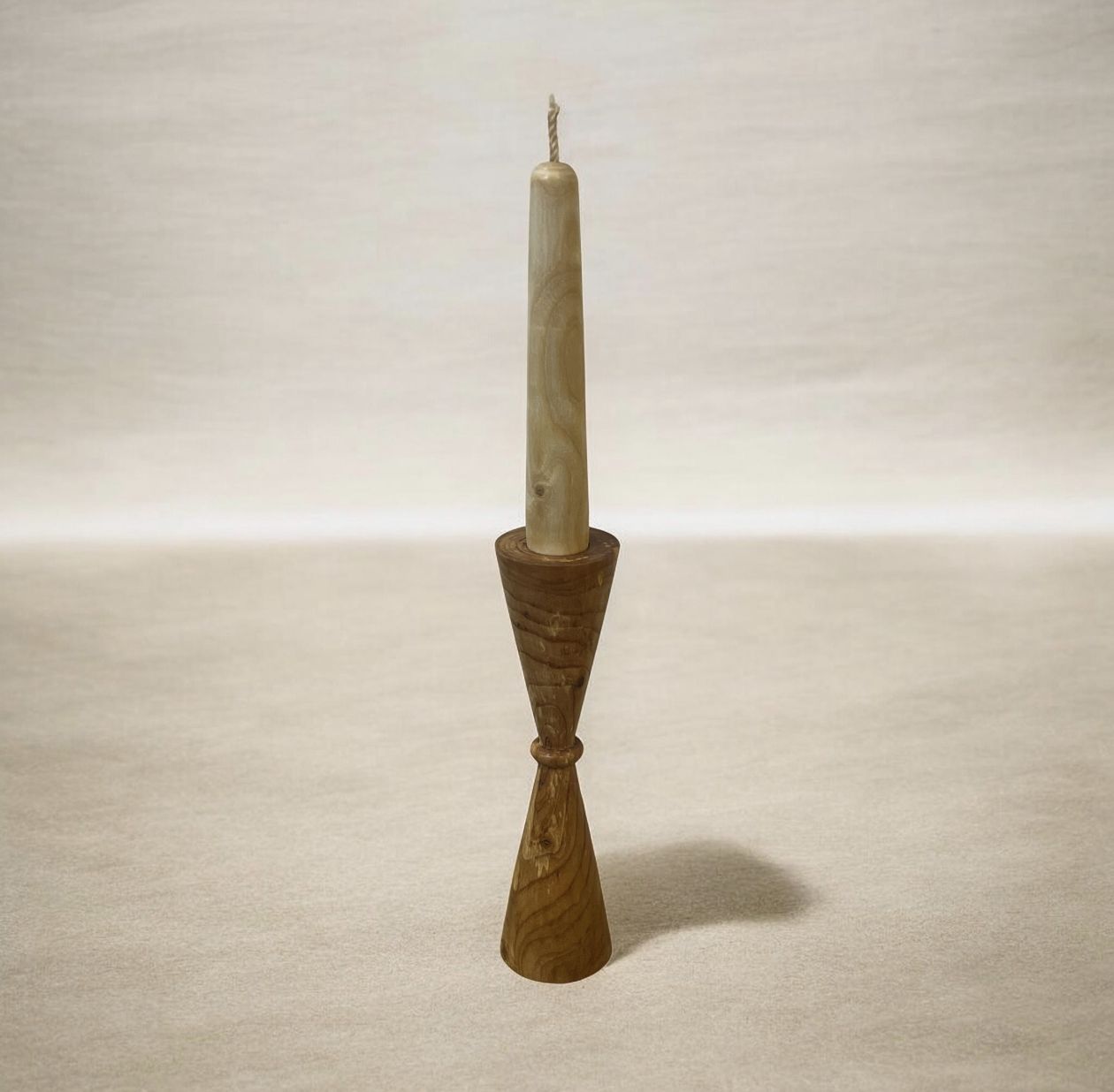 Russell 7 "Candle Holder 6" Wooden Candle