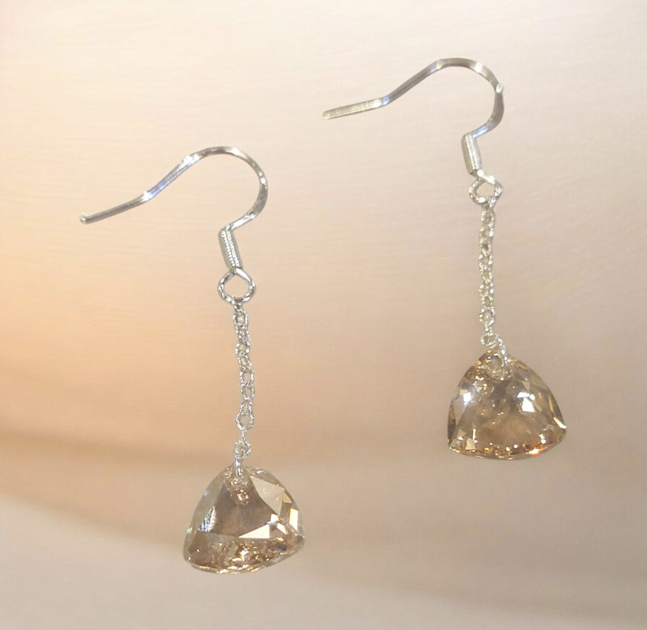 Christina-Ann Earrings Trilliant Topaz  Long
