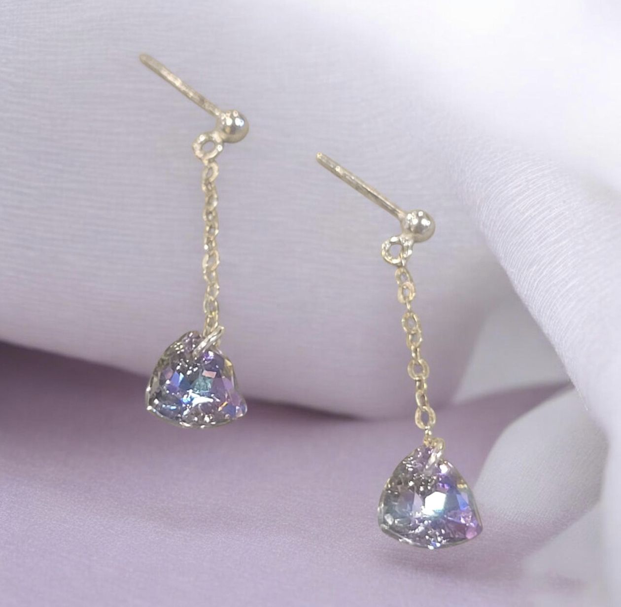 Christina-Ann Earrings Trillant Post/Chain Grey