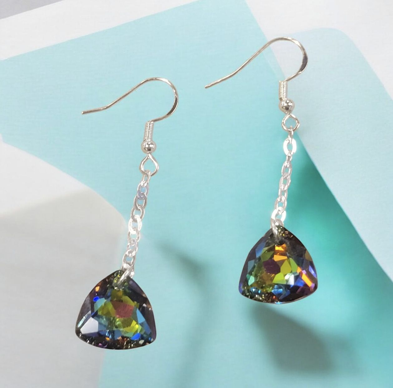 Christina-Ann Trillant Crystal Dangle Multi Colored Long