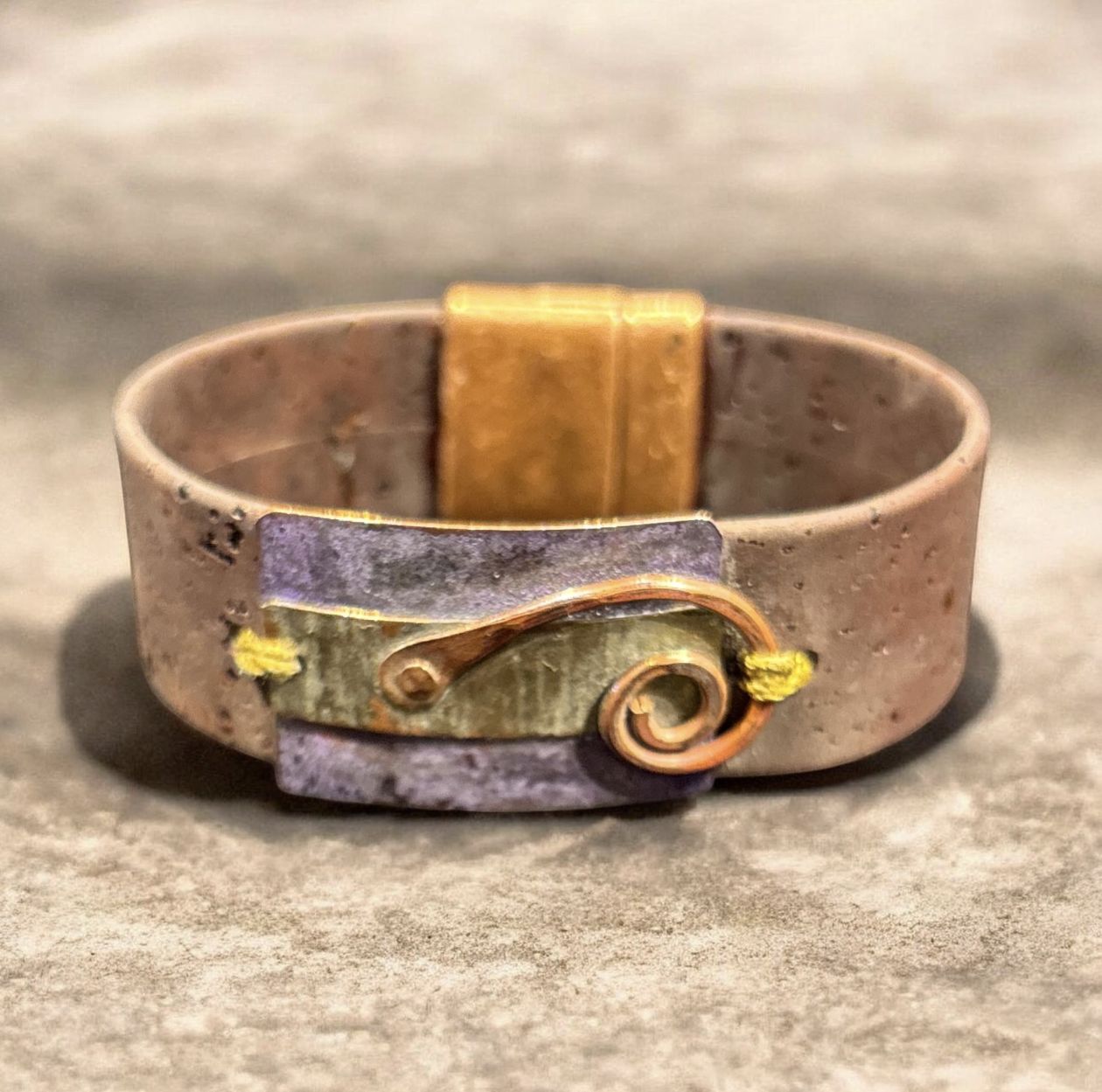 Page Bracelet - "Swirling in Purple"