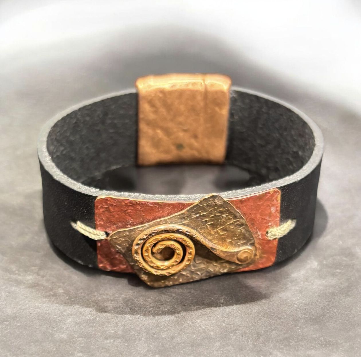 Page Bracelet - "Cranberry Coil"