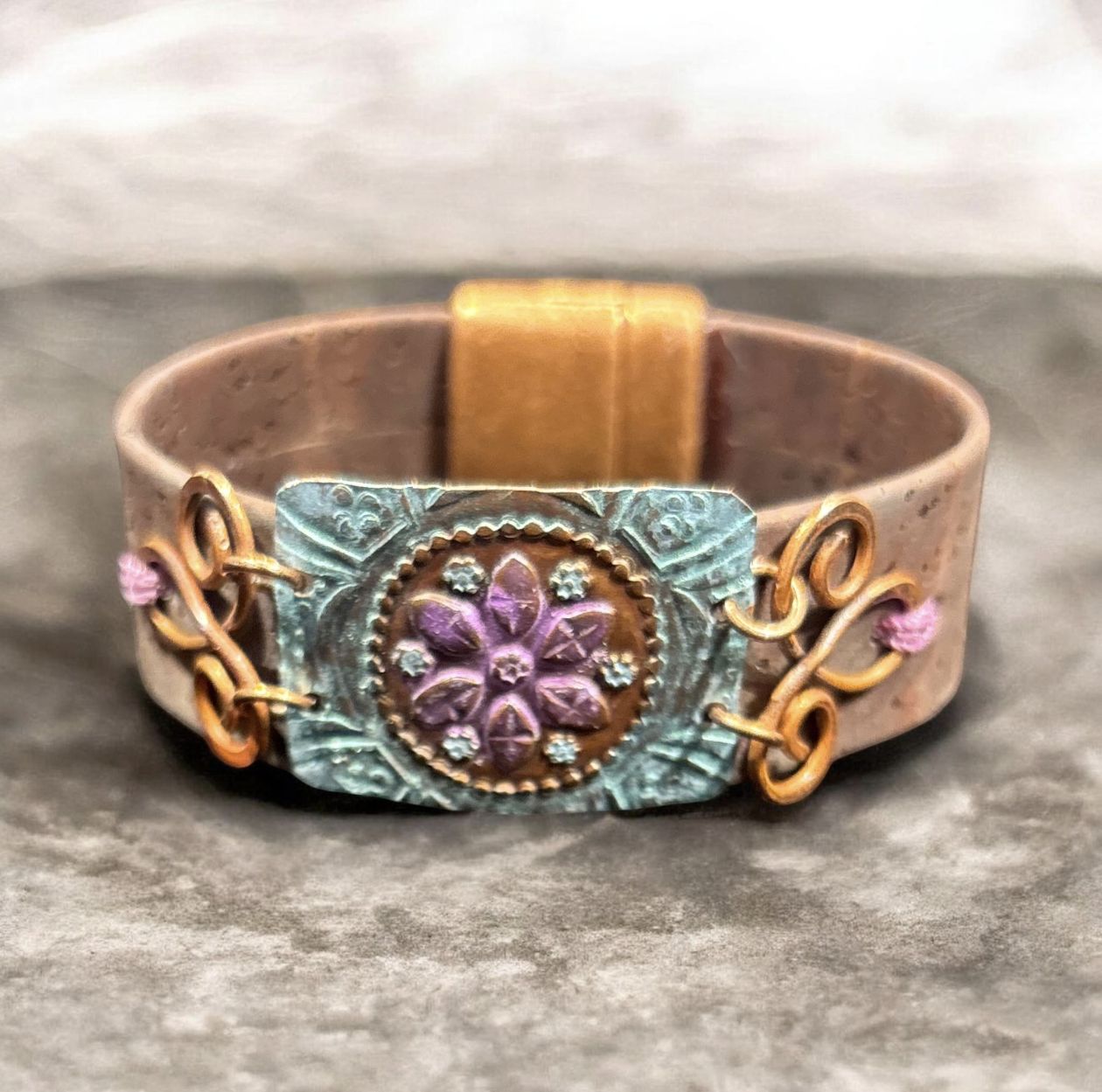 Page Bracelet - "Purple Posy"