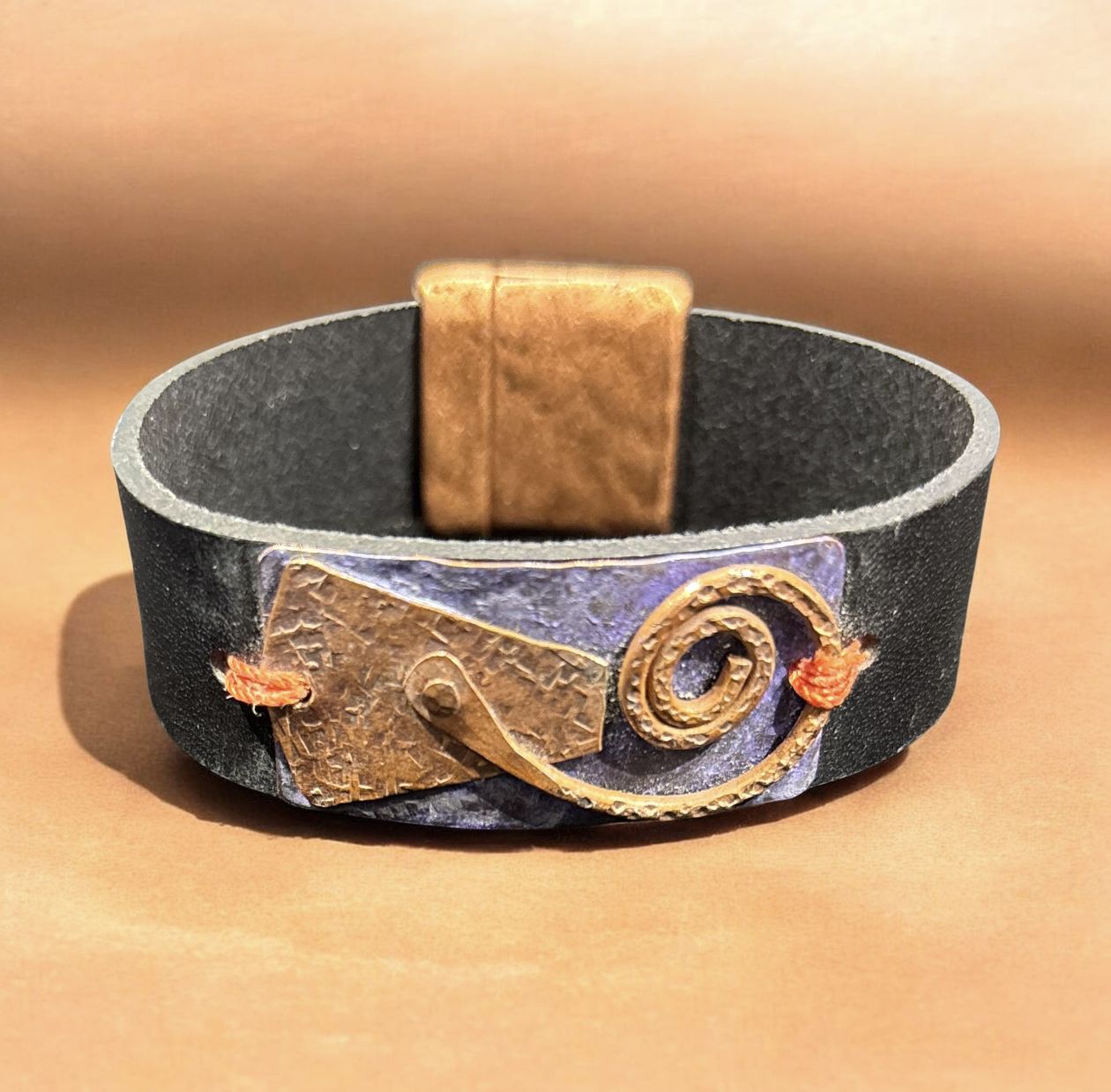 Page Bracelet - "Cerulean Swirl"