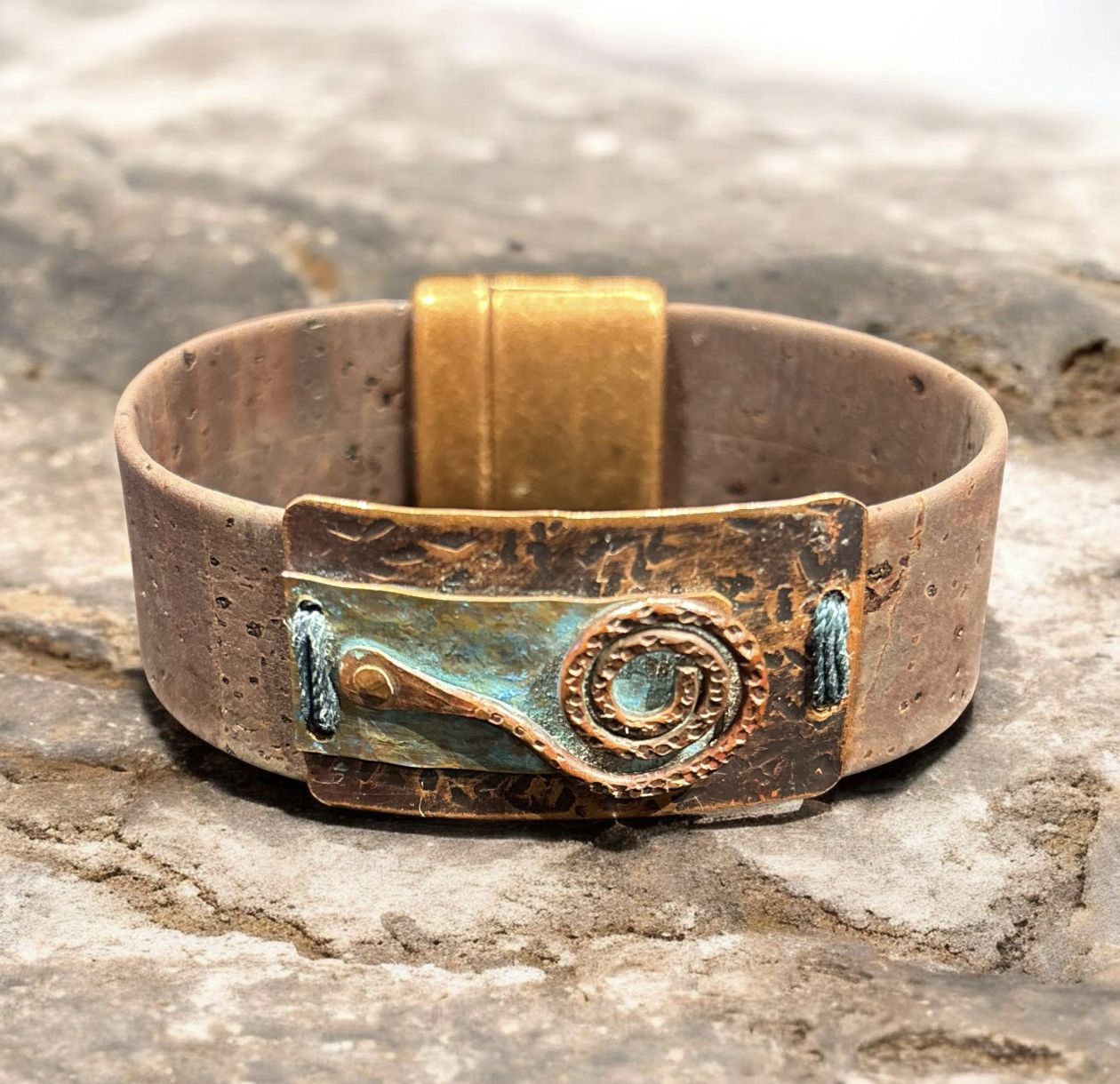 Page Bracelet - "Abstract Aqua"