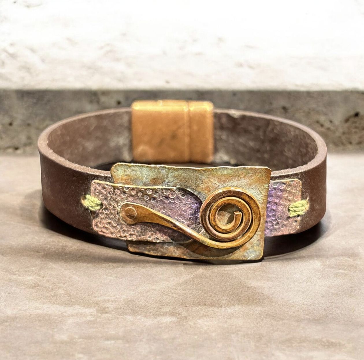 Page Bracelet - "Purple Patina"
