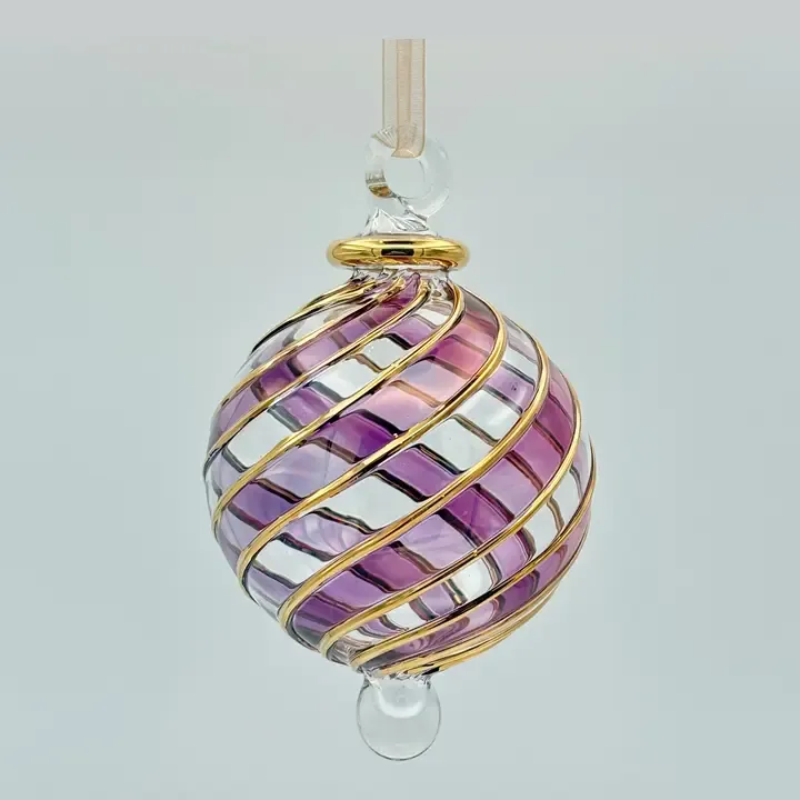 Dandarah Ornament Lilac and Gold Swirl