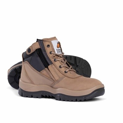 Non Safety Zip Side Boot 961060 - Stone, Size: 3