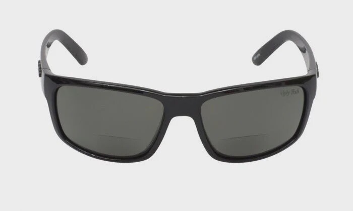 Xenon Polarised Bifocal Sunglasses PN3252 - Shiny Black Frame, Colour: Smoke Lens, Size: +1.50
