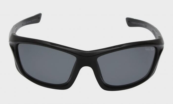 PU5447 Unbreakable Polarised Sunglasses - Matt Black Frame, Colour: Smoke Lens