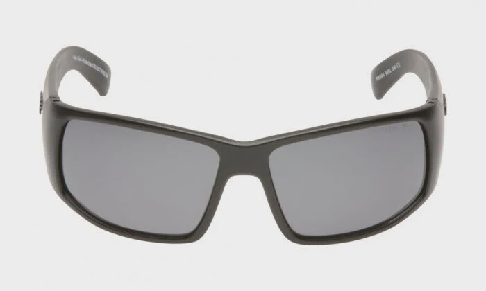 P4664 Polarised Lifestyle Sunglasses - Matt Black Frame, Colour: Smoke Lens