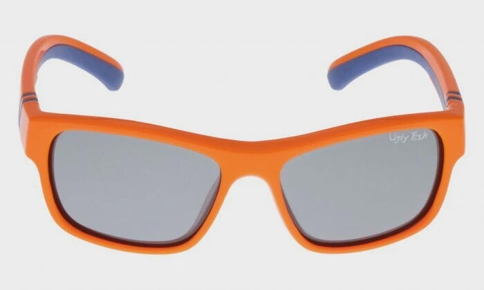 PK699 Kids Polarised Unbreakable Sunglasses - Smoke Lens, Frame: Orange Frame