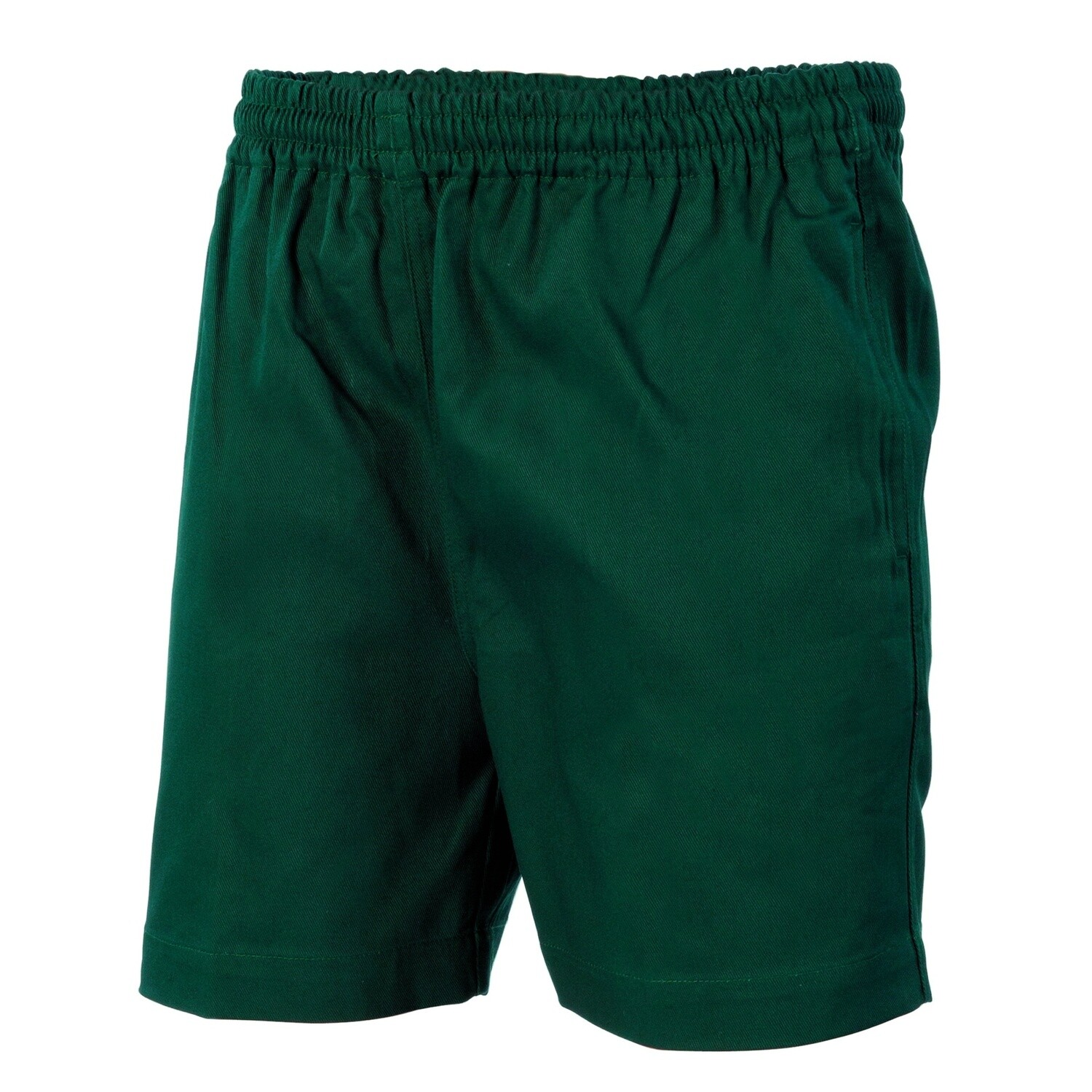 Drill Elastic Drawstring Shorts, Colour: Green, Size: S