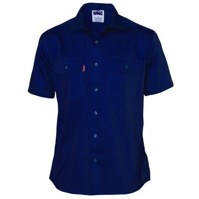 Cotton Drill Work Shirt - Short Sleeve