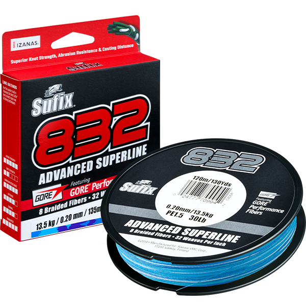 Sufix 832 Advanced Superline Braid 150 yds, Colour: Coastal Camo, Size: 6lb
