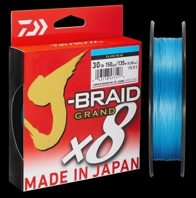 J-Braid Grand X8 150yds Island Blue