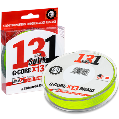 Sufix 131 G-Core Braid 150yd Neon
