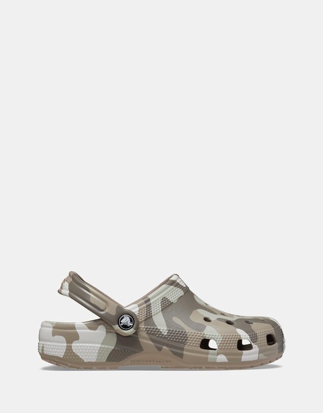 Crocs Classic Printed Camo Clog - Mushroom &amp; Multi, Size: M6W8