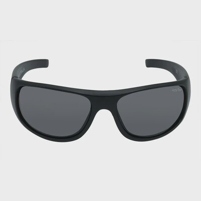 P1044 Polarised Lifestyle Wrap Sunglasses - Matt Black Frame/Smoke Lens