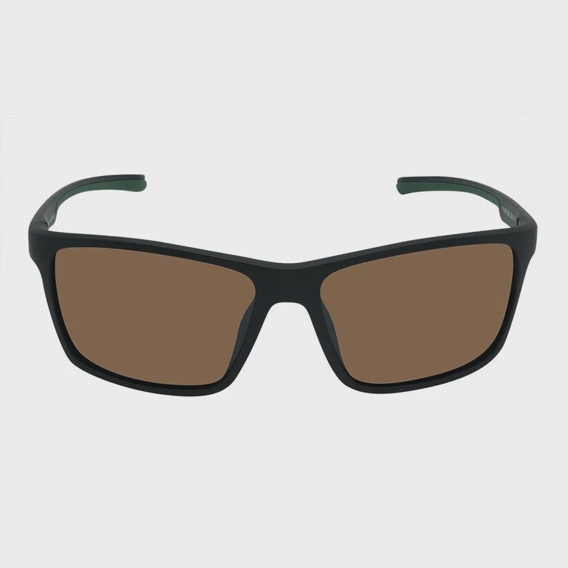 P1599 Polarised Lifestyle Sunglasses - Matt Black Frame/Brown Lens