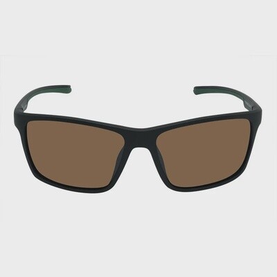 P1599 Polarised Lifestyle Sunglasses - Matt Black Frame/Brown Lens