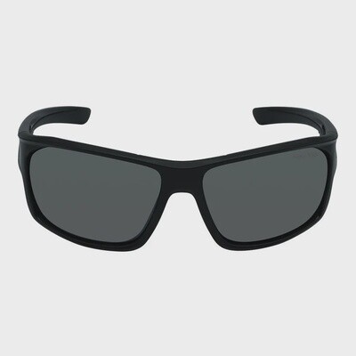 PFN130 Recycled Fishing Net Wrap Polarised Sunglasses - Matt Black Frame/Smoke Lens