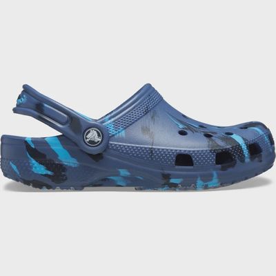 Crocs Classic Marbled Clog Navy/Multi Kids