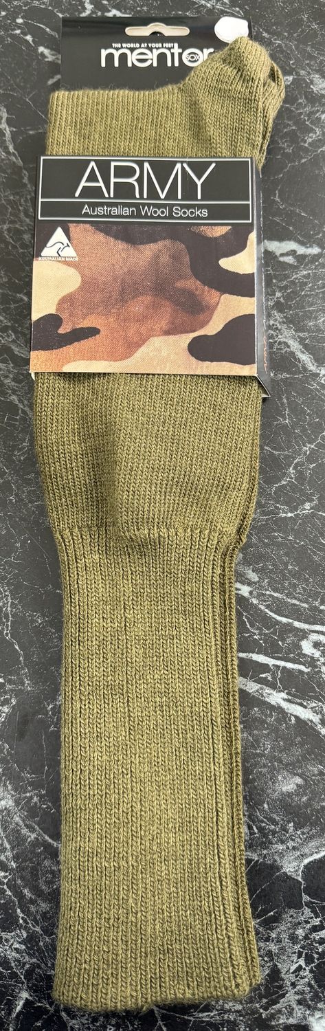Army Work Socks Khaki, Size: 7-11