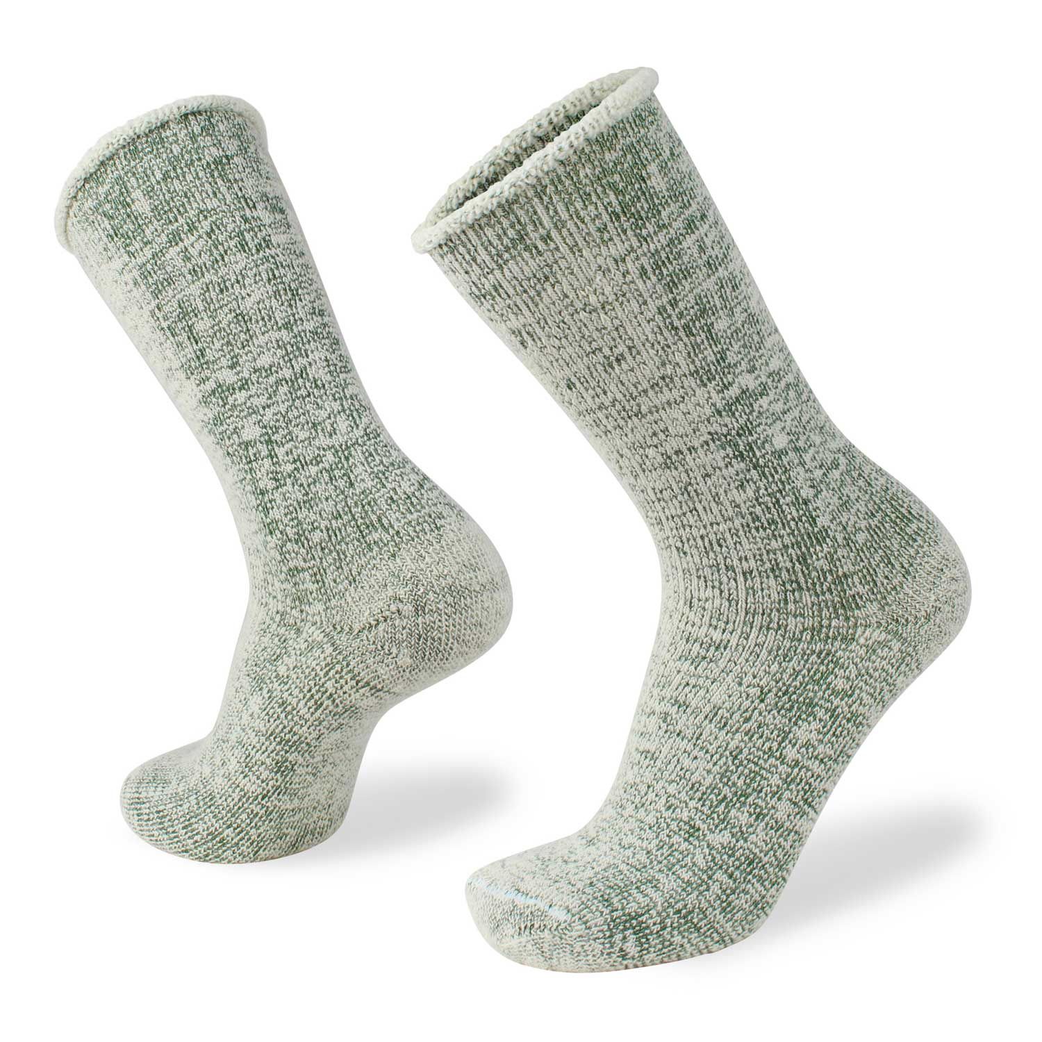 Merino Fleece Socks, Colour: Green Marle, Size: 4-8 (S)