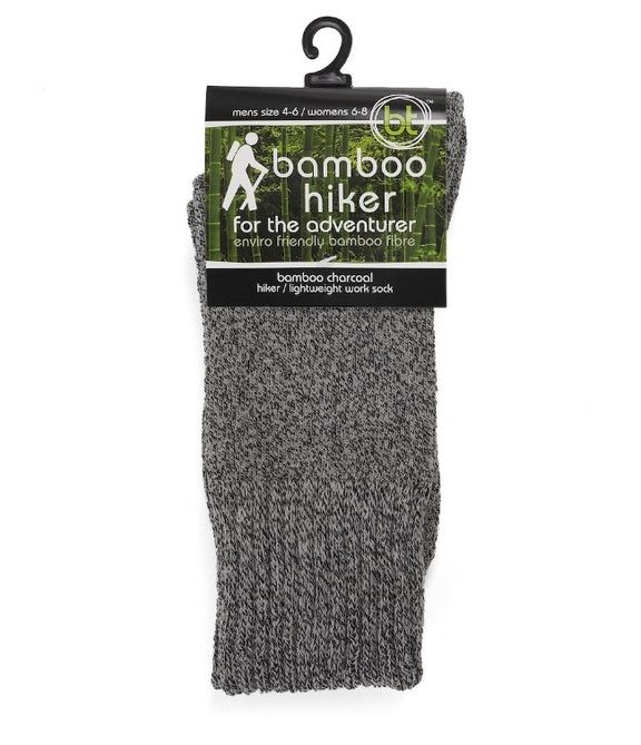 Bamboo Hiker Socks, Colour: Black/Grey Marl, Size: M4-6/W6-8