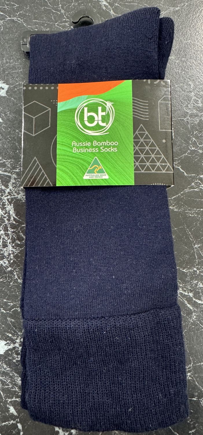 Bamboo Business Socks, Colour: Navy, Size: M4-6/W6-8