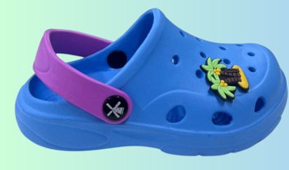 Clogees Toddler Clog, Colour: Blue, Size: 7