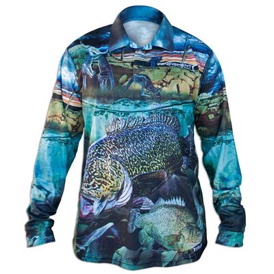 Sublimated Long Sleeve Cod/Yellow Belly/Kangaroo Fishing Shirt