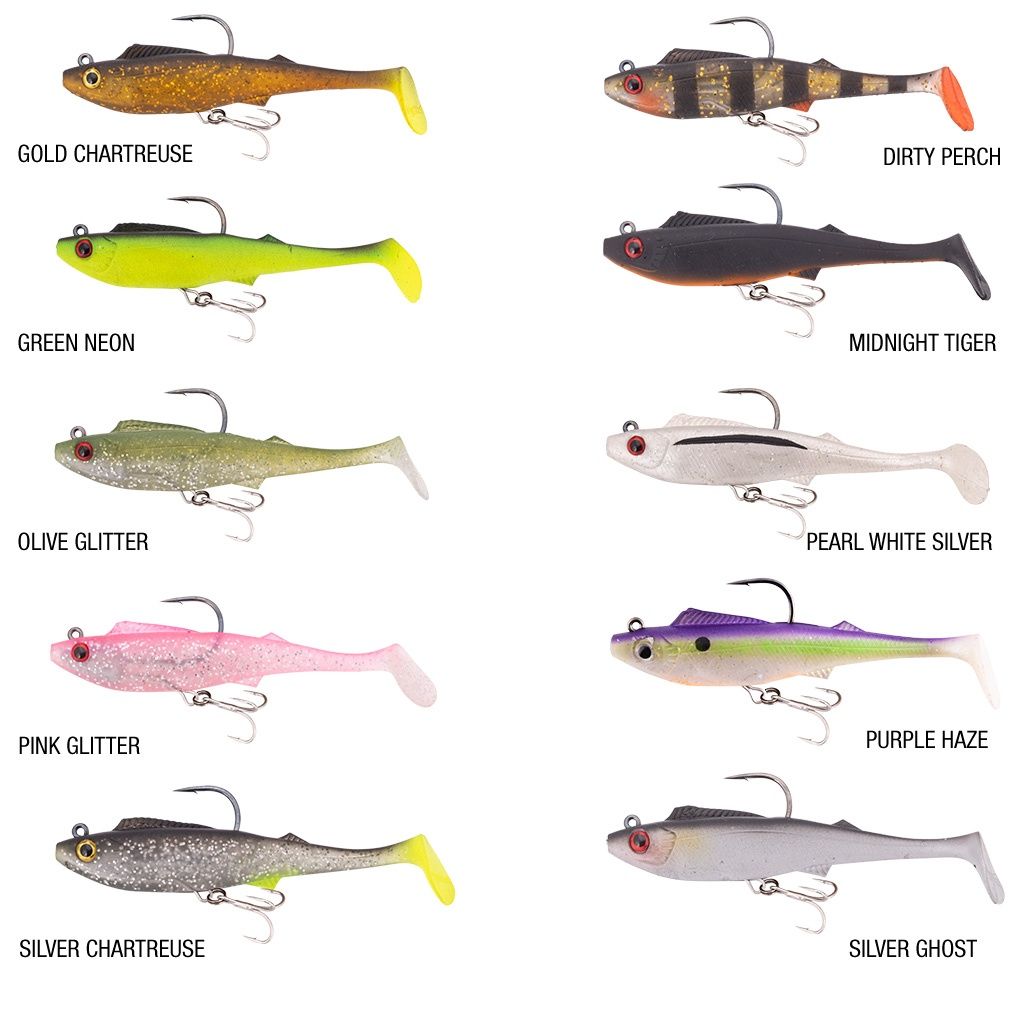 Shimma Pro Rig 4.5in, Colour: Olive Glitter