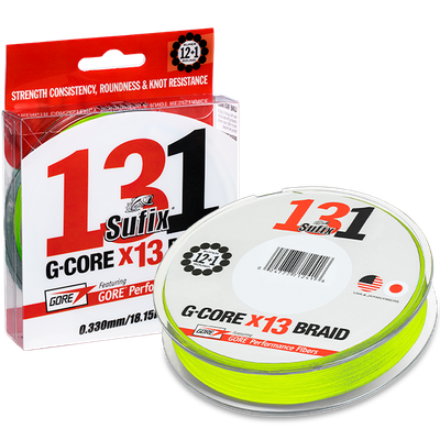 Sufix 131 G-Core Braid 150yd Neon