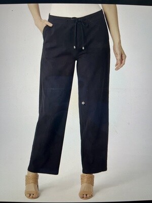 Elation Gauze Wide Leg Pant in Black